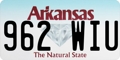 AR license plate 962WIU