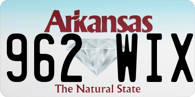AR license plate 962WIX