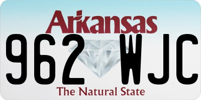 AR license plate 962WJC