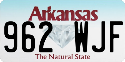 AR license plate 962WJF