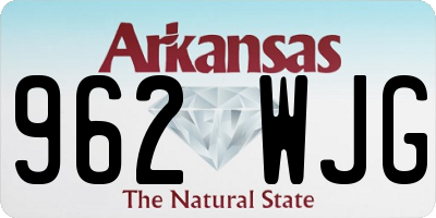 AR license plate 962WJG