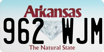 AR license plate 962WJM