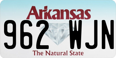 AR license plate 962WJN