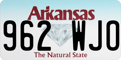 AR license plate 962WJO