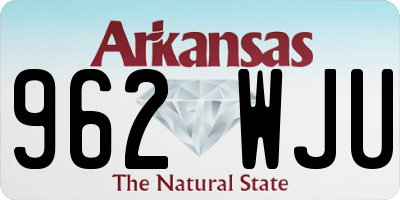 AR license plate 962WJU