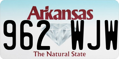 AR license plate 962WJW