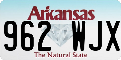 AR license plate 962WJX