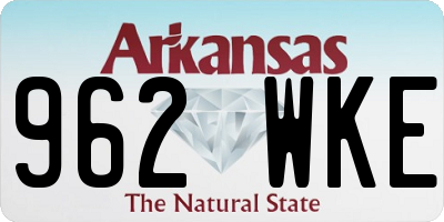 AR license plate 962WKE