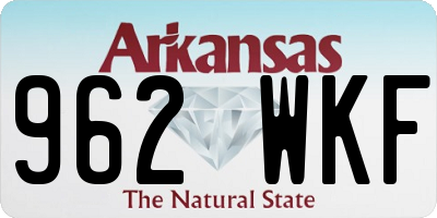 AR license plate 962WKF