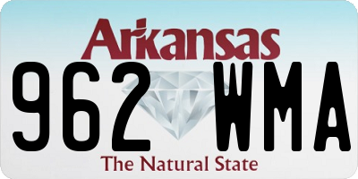 AR license plate 962WMA