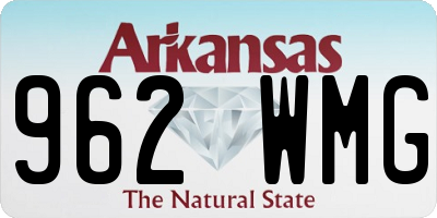 AR license plate 962WMG