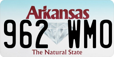 AR license plate 962WMO