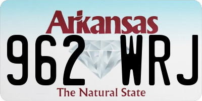 AR license plate 962WRJ
