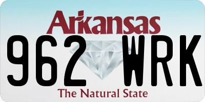 AR license plate 962WRK