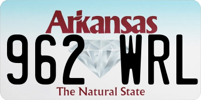 AR license plate 962WRL