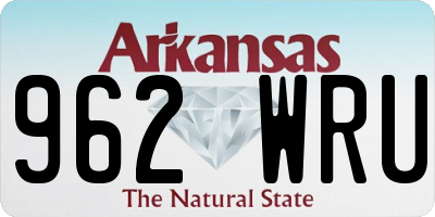 AR license plate 962WRU