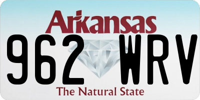 AR license plate 962WRV
