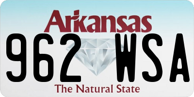AR license plate 962WSA