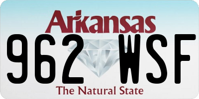 AR license plate 962WSF