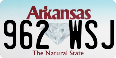 AR license plate 962WSJ