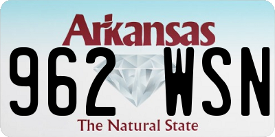 AR license plate 962WSN