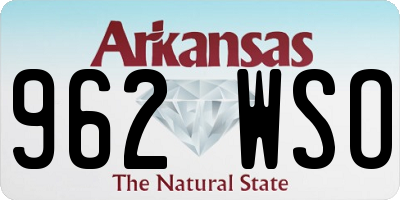 AR license plate 962WSO