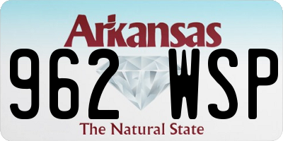 AR license plate 962WSP