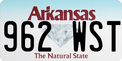 AR license plate 962WST