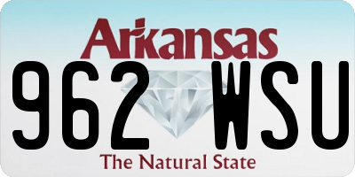 AR license plate 962WSU