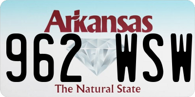 AR license plate 962WSW