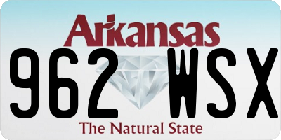 AR license plate 962WSX