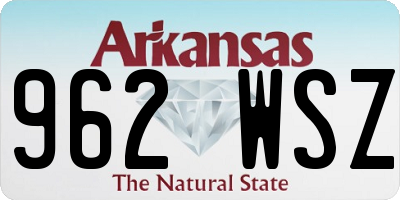 AR license plate 962WSZ