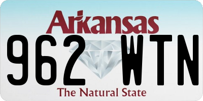 AR license plate 962WTN