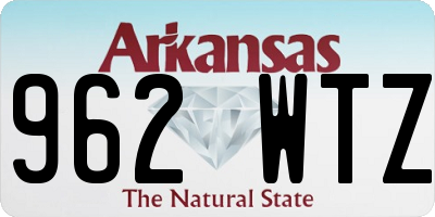 AR license plate 962WTZ