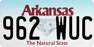 AR license plate 962WUC