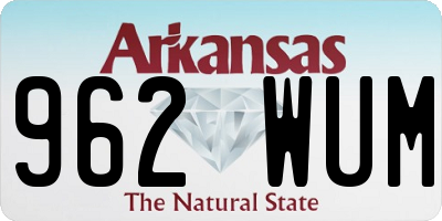 AR license plate 962WUM