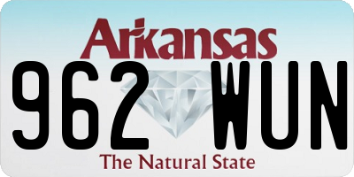 AR license plate 962WUN