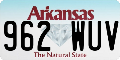 AR license plate 962WUV