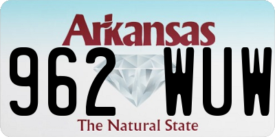 AR license plate 962WUW
