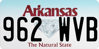 AR license plate 962WVB