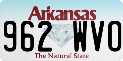 AR license plate 962WVO
