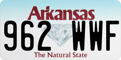 AR license plate 962WWF