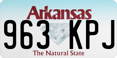 AR license plate 963KPJ