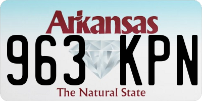 AR license plate 963KPN