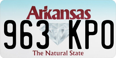 AR license plate 963KPO