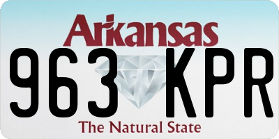 AR license plate 963KPR