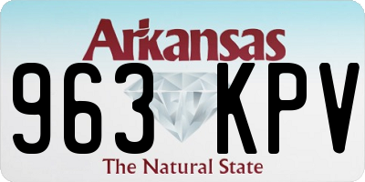 AR license plate 963KPV