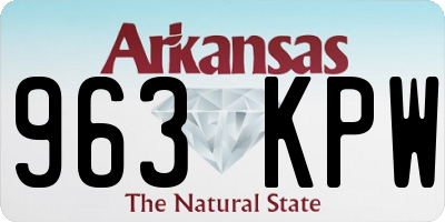 AR license plate 963KPW