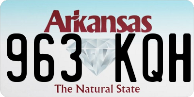 AR license plate 963KQH