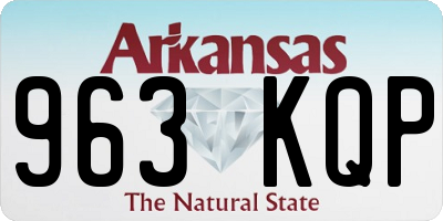 AR license plate 963KQP